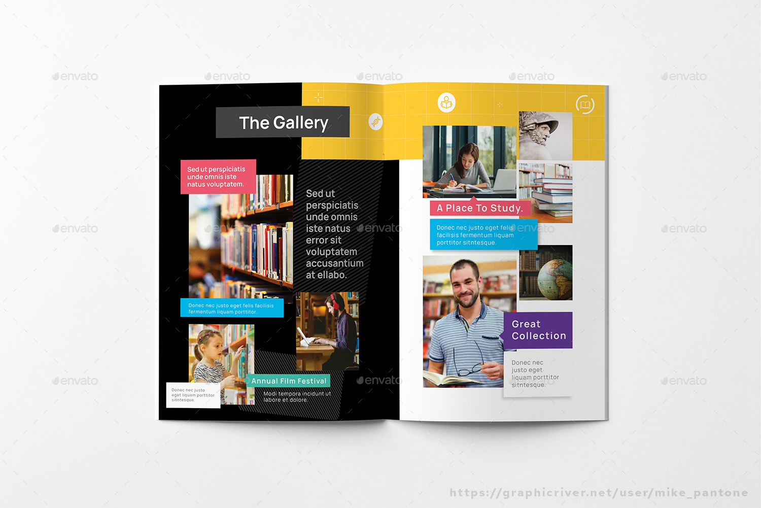 Public Library Booklet Brochure, Print Templates GraphicRiver